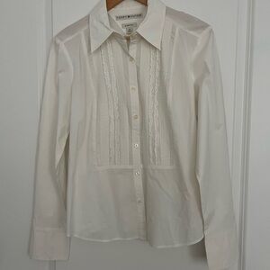 Tommy Hilfiger Women's Ivory Button Down Shirt